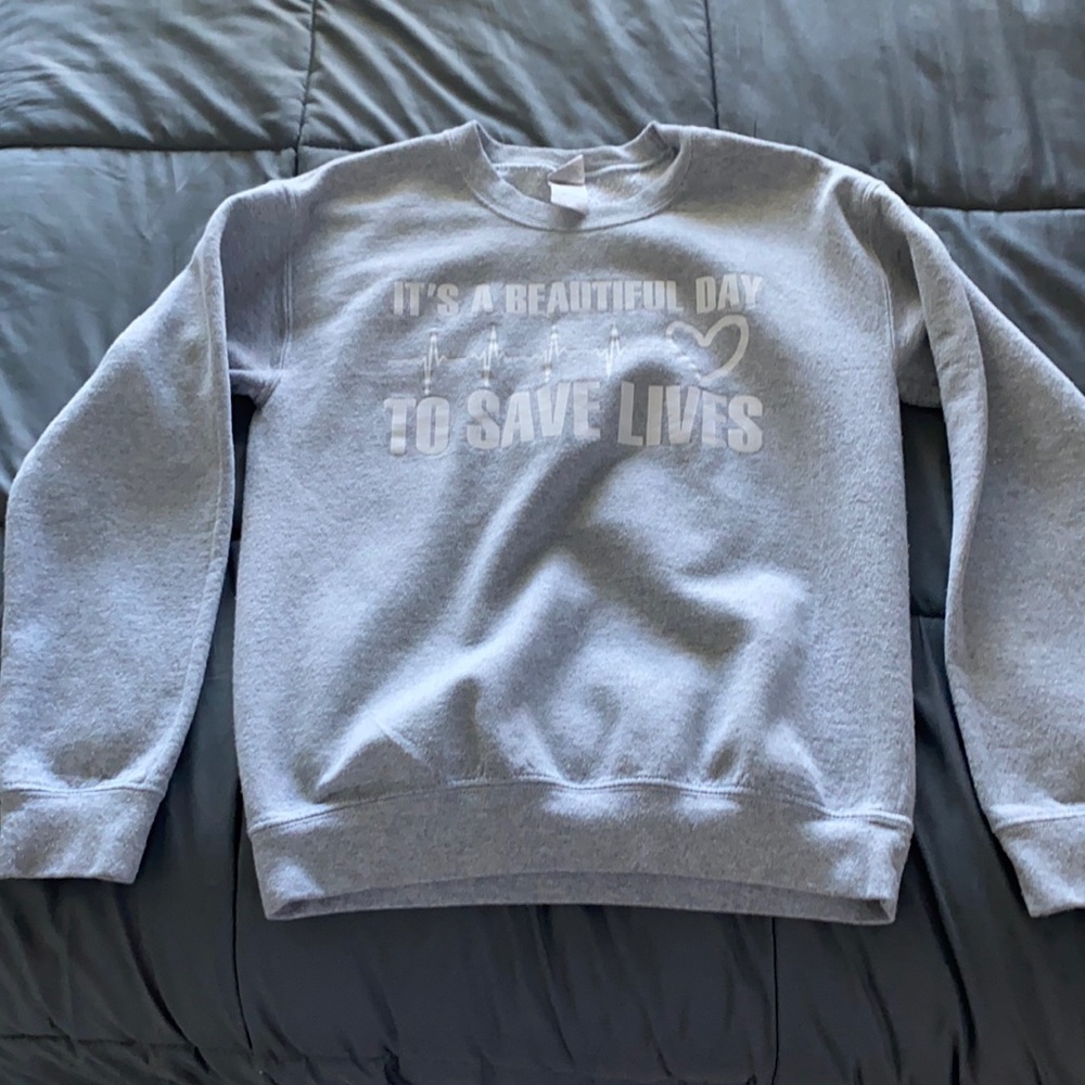 greys anatomy slogan crewneck